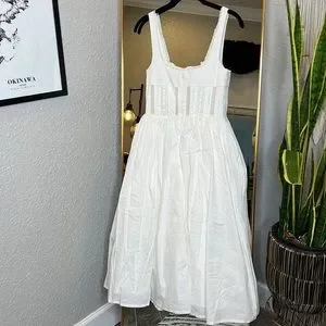 house of cb perle ホワイト ミディ丈ドレス xs House of CB | Dresses | House Of Cb Perle White Lace Trim